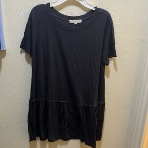 truly made deeply peplum top